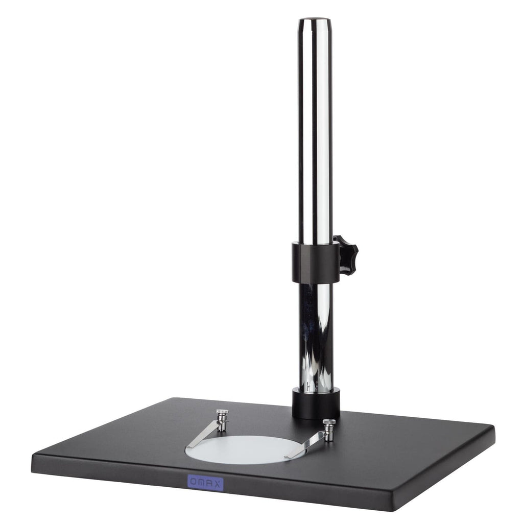 Table Stand with Large Base for Microscopes, Black Base Omax