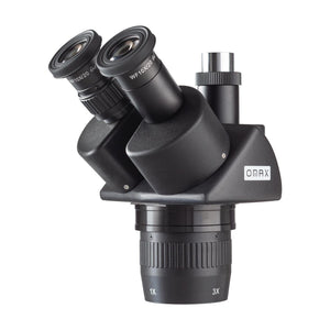 10X to 30X Trinocular Stereo Microscope Head, Black