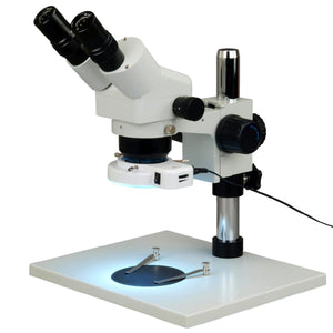 10X-80X Binocular Zoom Stereo Microscope + 144 LED Ring Light