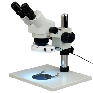10X-80X Binocular Zoom Stereo Microscope + 64 LED Ring Light