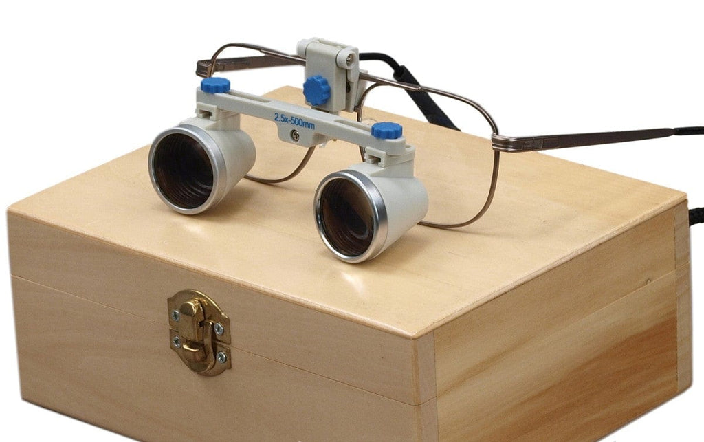 2.5X 500mm WD Binocular Eyeglass Loupes with Alloy Frame Omax
