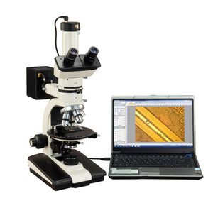 OMAX 50X-787.5X Trinocular Ore Petrographic Polarizing Microscope with Bertrand Lens and 5MP Camera