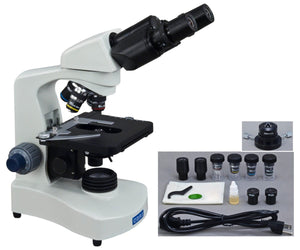 2000X Dry Darkfield Binocular LED Compound Siedentopf Microscope