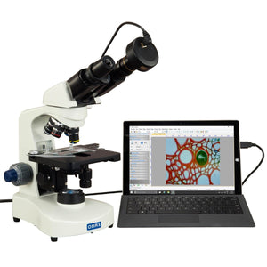 OMAX 40X-2000X LED Binocular Compound Siedentopf Microscope with 10MP Digital Camera