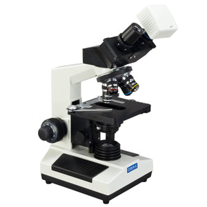 40X-1000X Compound Binocular Microscope with 1.3MP USB Digital Camera