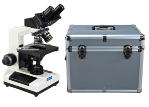 40X-2000X Compound Binocular Microscope with Aluminum Carrying Case