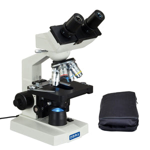OMAX 40X-2500X Lab Binocular Biological Compound LED Microscope with Vinyl Carrying Case