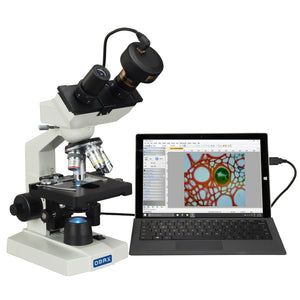 OMAX 40X-2500X Binocular Compound LED Microscope with 3MP Digital Camera and Mechanical Stage