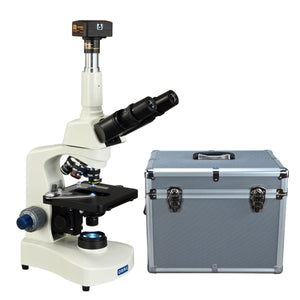 40X-2000X M8311 Series Trinocular Lab Compound Microscope + Aluminum Storage Case + 14MP USB 3.0 Digital Camera
