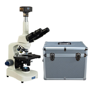 OMAX 40X-2000X USB3 14MP Digital Darkfield Lab Trinocular LED Microscope with Aluminum Carrying Case
