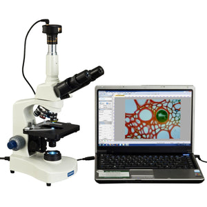 40X-2000X Trinocular Compound Siedentopf LED Microscope with 2MP USB Camera