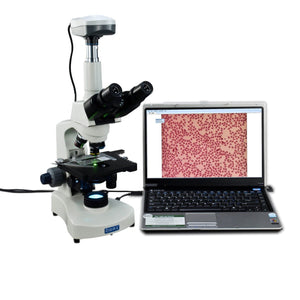40X-2000X Trinocular Compound Siedentopf LED Microscope with 5MP Digital Camera