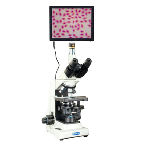 OMAX 40X-2000X 5MP Touchpad Screen PLAN Phase Contrast Turret Lab Microscope with Super Bright LED