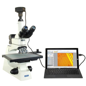 OMAX 40X-800X USB3 10MP Large Stage Trinocular Infinity Polarizing Industrial Inspection Microscope