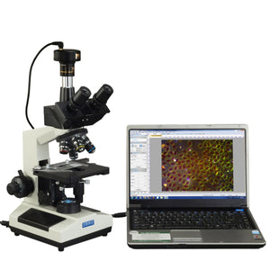 40X-2500X M837L Series Trinocular Oil Darkfield Microscope w/ LED Illumination + 9MP USB 2.0 Digital Camera