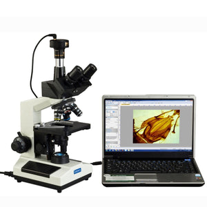 40X-2500X M837L Series Trinocular Lab Compound Microscope w/ LED Illumination + 10MP USB 2.0 Digital Camera
