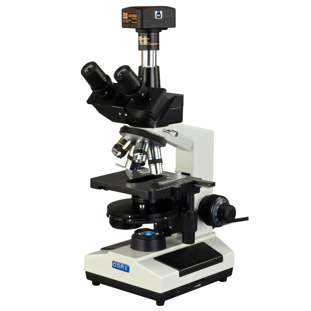 40X-2500X M837L Series Trinocular LED Microscope w/ Phase-Contrast