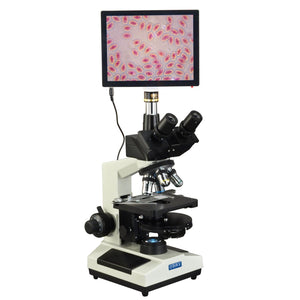 OMAX 40X-2500X 5MP Touchscreen USB3 Phase Contrast Trinocular LED Microscope with Turret Phase Disk