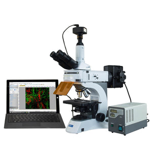 OMAX 40X-1000X PLAN Infinity EPI-Fluorescent Trinocular Compound Microscope with 1.4MP CCD Camera