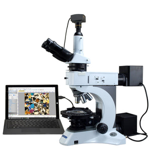 OMAX 50X-1000X Infinity EPI/Transmitted Light Polarizing Microscope + USB3.0 High Speed 10MP Camera