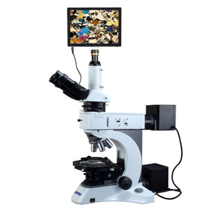 OMAX 50X-1000X 5MP Touchpad Screen Infinity PLAN EPI/Transmitted Light Polarizing Lab Microscope