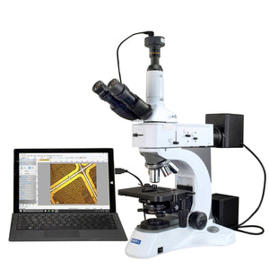 OMAX 50X-1500X Metallurgical Infinity Polarizing Darkfield Microscope with 10MP USB Camera