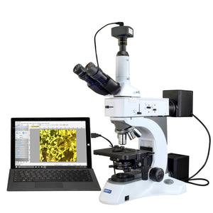 OMAX 50X-1500X Metallurgical Infinity Polarizing Darkfield Microscope with 14MP USB Camera