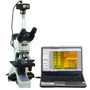 OMAX 40X-2500X PLAN Infinity Trinocular Polarizing Metallurgical Microscope with 14MP Camera