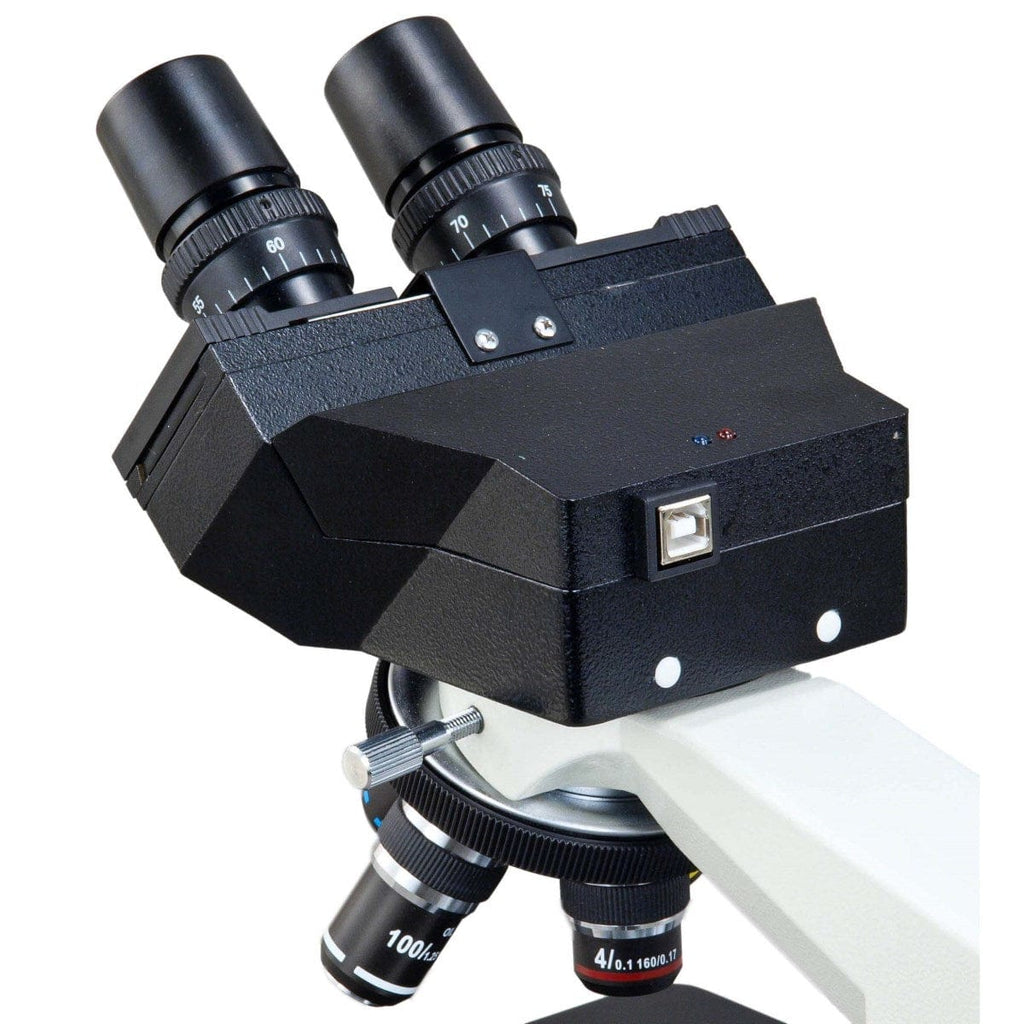 40X-400X Binocular Compound Microscope with Built-in 3MP Digital