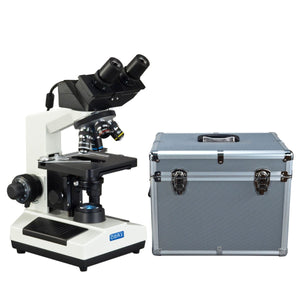 OMAX 40X-2500X Built-in 3.0MP Digital Compound LED Binocular Microscope + Aluminum Carrying Case