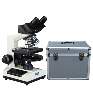 OMAX 40X-2500X Built-in 3.0MP Digital Camera Phase LED Microscope+PLAN Turret Phase Disk+Hard Case
