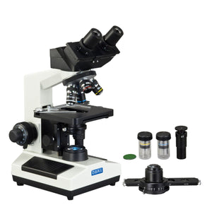 OMAX 40X-2500X Phase Contrast and Darkfield Built-in 3.0MP Digital Camera Compound LED Microscope