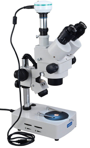 7X-45X Trinocular Zoom Stereo Microscope Dual Lights with 2MP USB Digital Camera