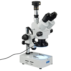 OMAX 3.5X-90X Digital Trinocular Stereo Microscope with 10MP Digital Camera and 144 LED Light