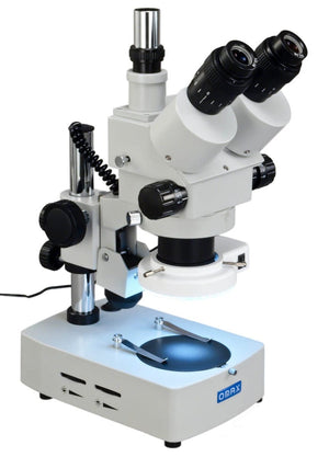 OMAX 3.5X-90X Trinocular Stereo Zoom Microscope with 144-LED Ring Light