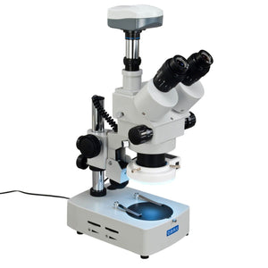 OMAX 3.5X-90X Trinocular Stereo Zoom Microscope with 5MP Digital Camera and 54 LED Light