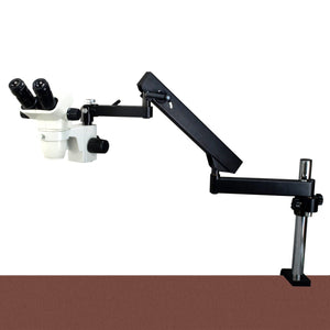OMAX 6.7X-45X Zoom Binocular Stereo Microscope on Articulating Arm Stand