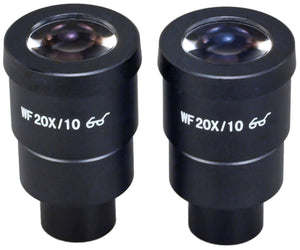 A pair of WF20X/10 Widefield Eyepieces for Microscope 30.0mm