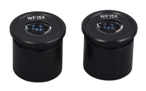 2 WF15X Widefield Eyepieces for Stereo Microscope 30.5mm