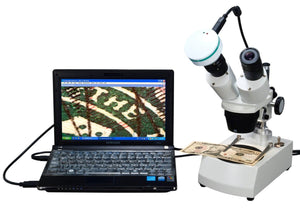 OMAX 20x-40x-80x Student Binocular Stereo Microscope 2.0MP USB Camera