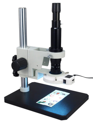 7X-90X Single-Lens Zoom Inspection Microscope with 56-LED Ring Light