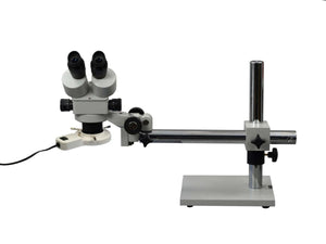 Boom Stand Zoom Stereo Microscope 3.5x-90x + 8W Fluorescent Lite