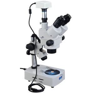 7X-45X Trinocular Stereo Microscope Zoom with 1.3MP USB Digital Camera