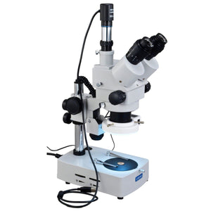 OMAX 3.5X-90X Digital Trinocular Stereo Zoom Microscope with USB Camera and 54 LED Light