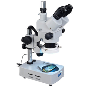 OMAX 3.5X-90X Digital Trinocular Zoom Stereo Microscope with 54 LED Light