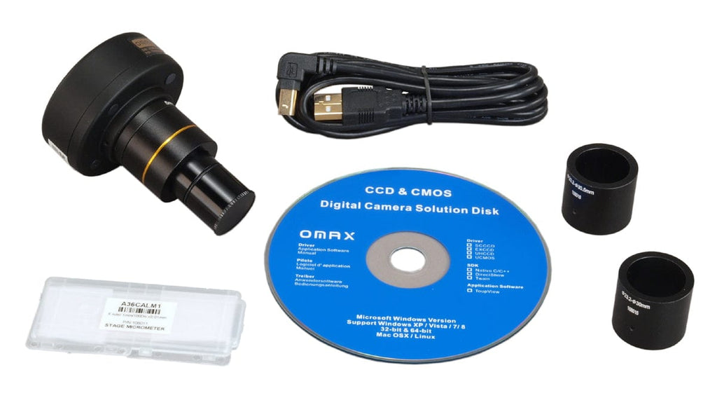 OMAX 2MP USB 2.0 C-Mount Microscope Camera for Windows, Mac OS, and Linux