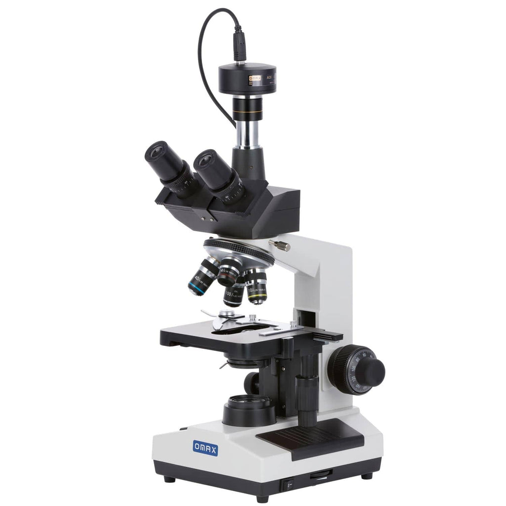 OMAX M837L Series Trinocular Lab Compound Microscope with LED Illumina