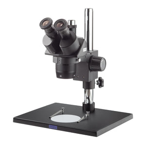 20X to 40X Trinocular Stereo Microscope on Table Stand, Black Finish