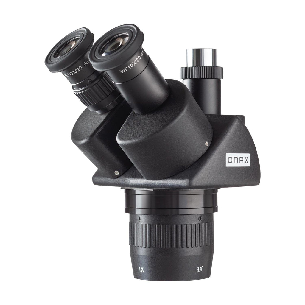 10X to 30X Trinocular Stereo Microscope on Table Stand, Black Finish – Omax