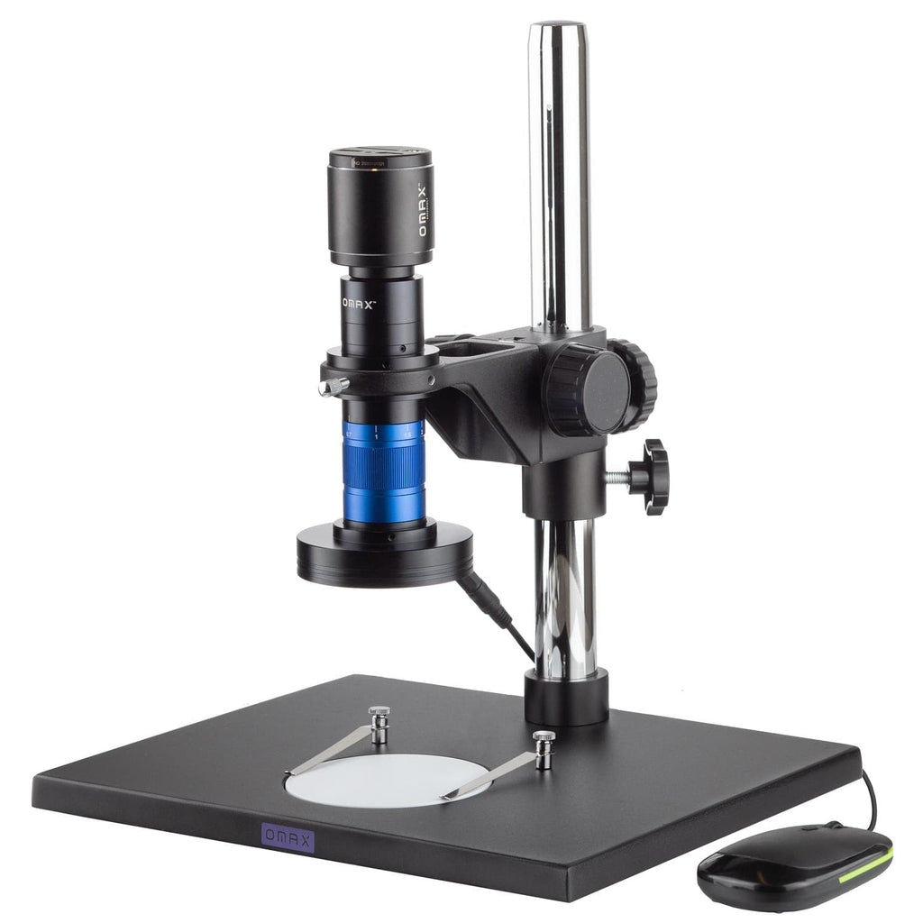 Video Inspection Microscope 0.7X-4.5X Zoom Video Inspection Microscope with LED Ring Light, HDMI O ...